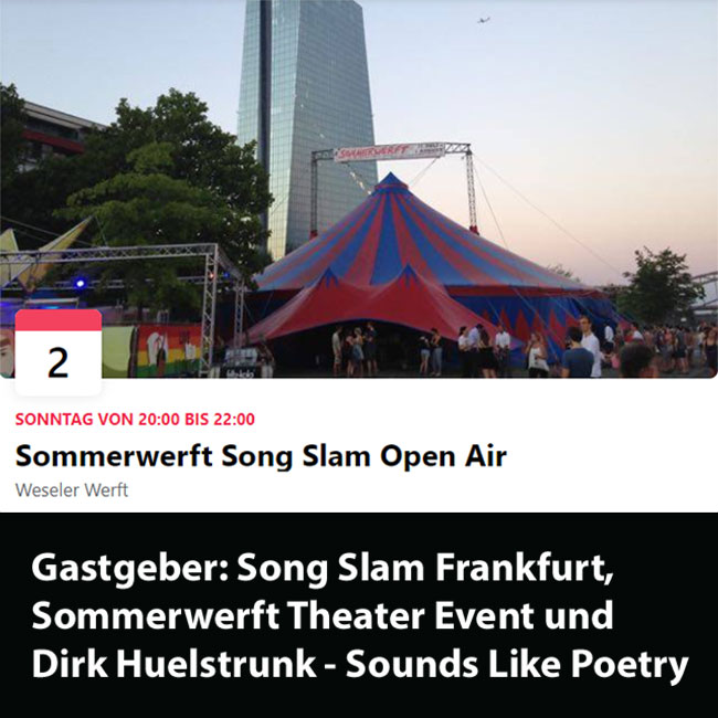Frankfurt Sommerwerft Song Slam Open Air 2020