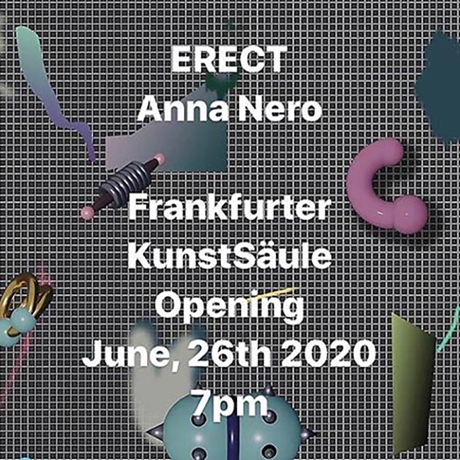 Kunstsäule Ausstellung ERECT von Anna Nero