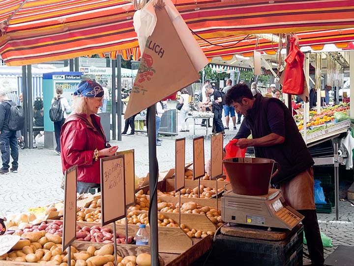 Was hat Kartoffel Stand Frankfurt Wochenmarkt Südbahnhof so alles?