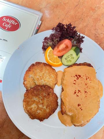 Schiffer Café Sachsenhausen Frankfurt Kuchen Frühstück Speise