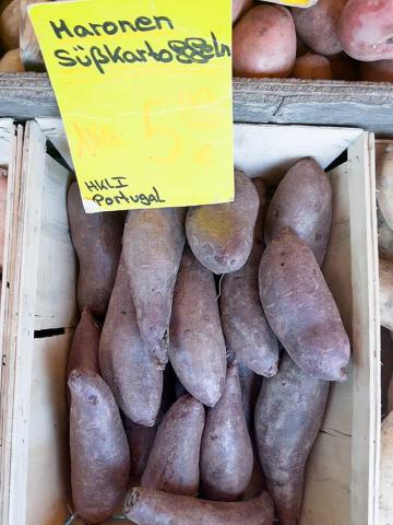 Kartoffel Stand Frankfurt Wochenmarkt Südbahnhof 